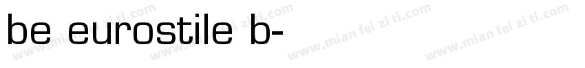 be eurostile b字体转换